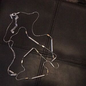 Brighton Delicate Two-Tone Bar Station Long Necklace - Silver & Gold